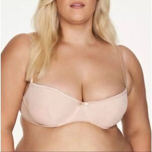 Frederick’s of Hollywood Beige Milan Mesh Balconette Bra